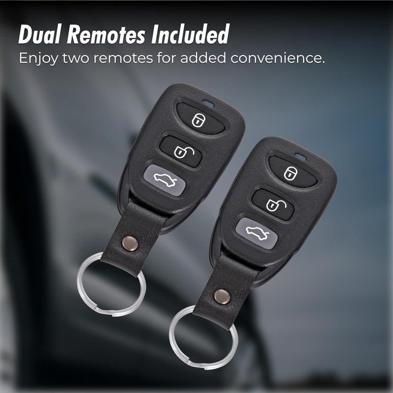 InstallGear Car Keyless Entry System - Trunk Pop with Two 3-Button Remotes - Keyless Entry Car - Door Lock/Unlock and Key Fob - Keyless Entry System Kit for Car/Auto - Image 4